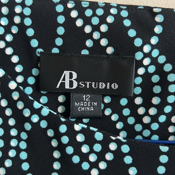 AB Studio Women’s Black and Blue Dress Size 12 - Picture 2 of 6